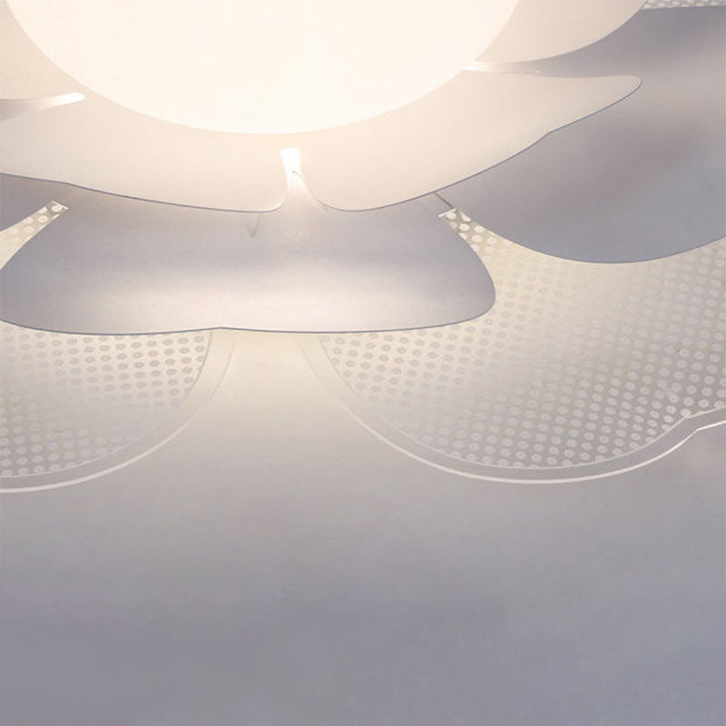 Contemporary Creative Lotus Round Acrylic Iron LED Flush Mount Ceiling Light For Living Room
