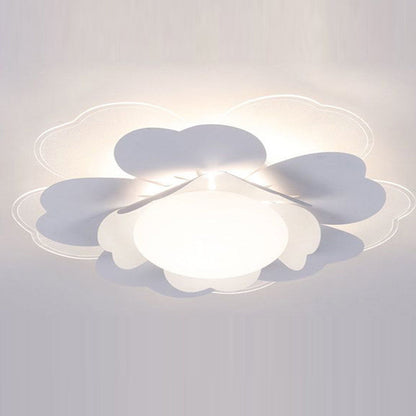 Contemporary Creative Lotus Round Acrylic Iron LED Flush Mount Ceiling Light For Living Room