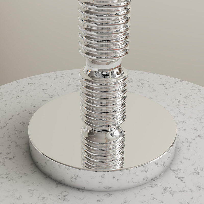 Modern Luxury Half Round Column Iron 1-Light Table Lamp For Living Room