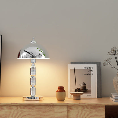 Modern Luxury Half Round Column Iron 1-Light Table Lamp For Living Room