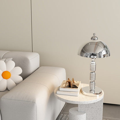 Modern Luxury Half Round Column Iron 1-Light Table Lamp For Living Room