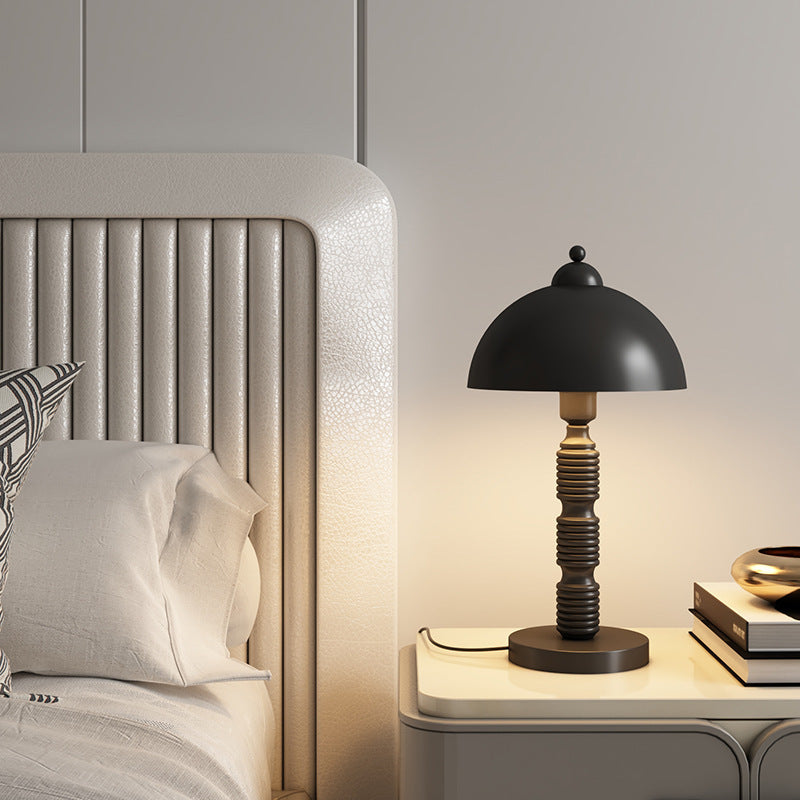 Modern Luxury Half Round Column Iron 1-Light Table Lamp For Living Room