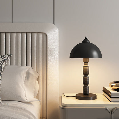 Modern Luxury Half Round Column Iron 1-Light Table Lamp For Living Room