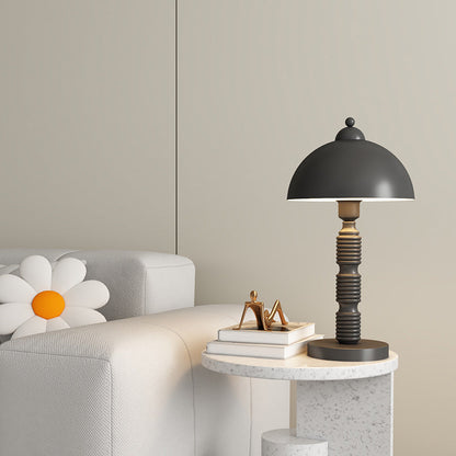 Modern Luxury Half Round Column Iron 1-Light Table Lamp For Living Room