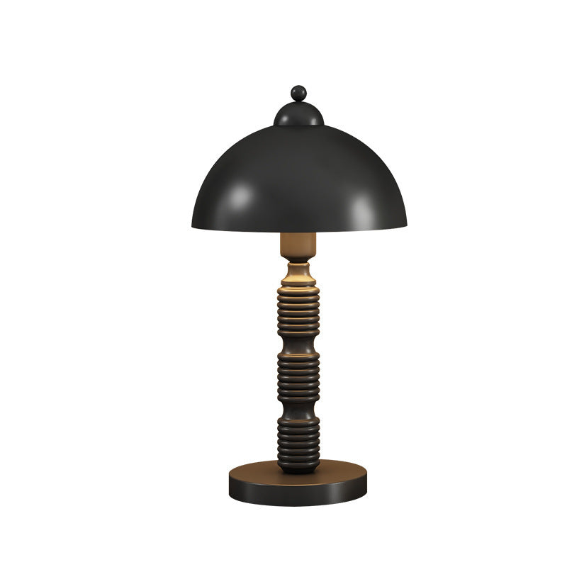 Modern Luxury Half Round Column Iron 1-Light Table Lamp For Living Room
