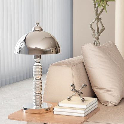 Modern Luxury Half Round Column Iron 1-Light Table Lamp For Living Room