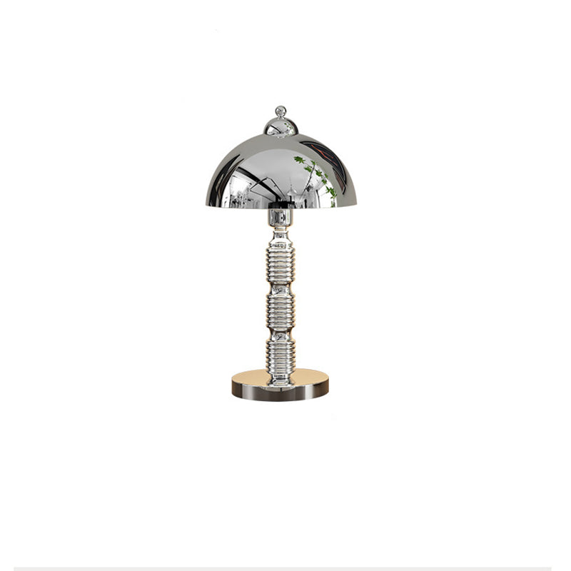 Modern Luxury Half Round Column Iron 1-Light Table Lamp For Living Room