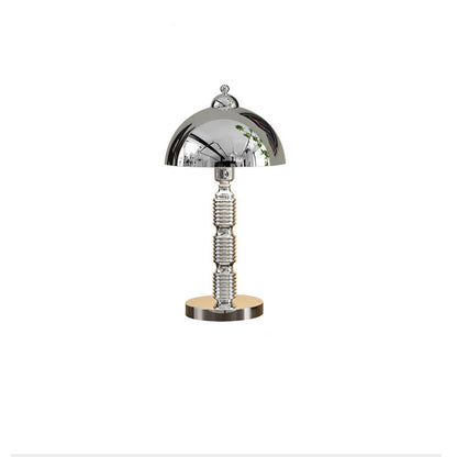 Modern Luxury Half Round Column Iron 1-Light Table Lamp For Living Room