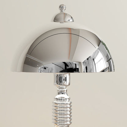 Modern Luxury Half Round Column Iron 1-Light Table Lamp For Living Room