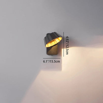 Modern Minimalist Distressed Round Square Aluminum LED Wall Sconce Lamp For Garden