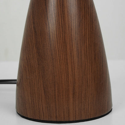 Traditional Vintage Crushed Flower Round Orb Fabric Ceramic 1-Light Table Lamp For Living Room