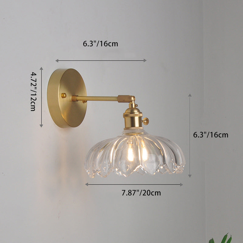 現代的なスカンジナビアの麦わら帽子グリーンフラワーラウンドガラスアイアン1ライト壁取り付け用燭台ランプリビングルーム用