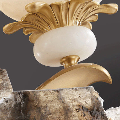 Modern Luxury Floral Round Branch Marble Brass 6/8/10 Light Chandeliers For Living Room