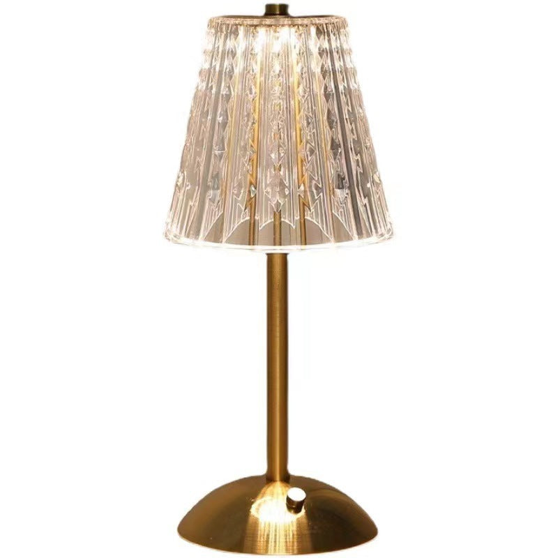 Modern Minimalist Round Half Cone PC Iron LED Table Lamp For Living Room