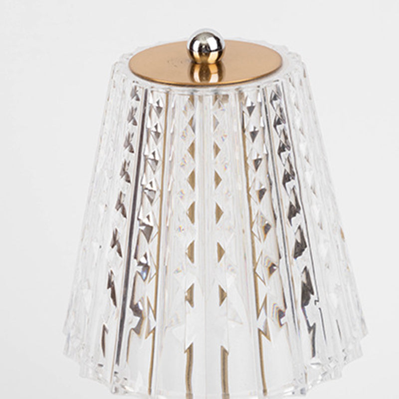 Modern Minimalist Round Half Cone PC Iron LED Table Lamp For Living Room