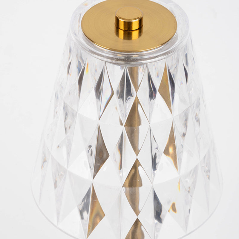 Modern Minimalist Round Half Cone PC Iron LED Table Lamp For Living Room