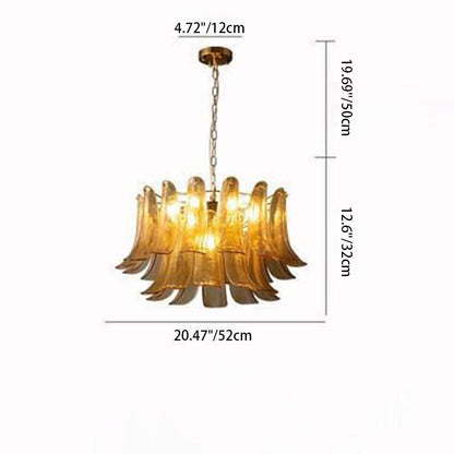 Traditional Vintage Horseshoe Split Round Glass Iron 7/9/15 Light Chandeliers For Bedroom