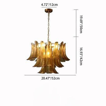 Traditional Vintage Horseshoe Split Round Glass Iron 7/9/15 Light Chandeliers For Bedroom