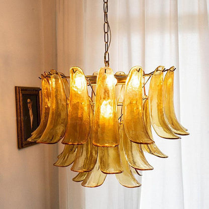 Traditional Vintage Horseshoe Split Round Glass Iron 7/9/15 Light Chandeliers For Bedroom