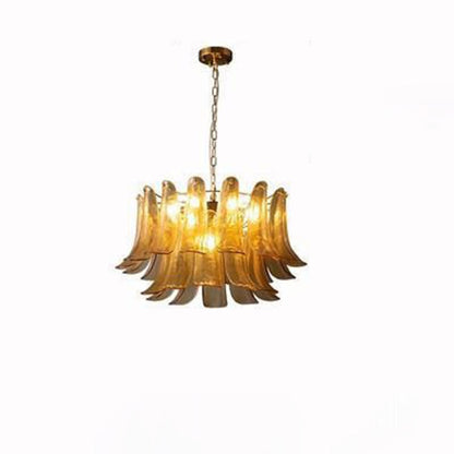 Traditional Vintage Horseshoe Split Round Glass Iron 7/9/15 Light Chandeliers For Bedroom