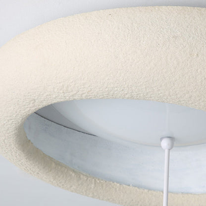 Modern Minimalist Cartoon Bear Oval Glass Resin LED Flush Mount Ceiling Light For Living Room