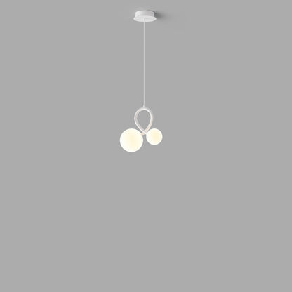 ثريات LED من الحديد الراتنجي المنحني بتصميم عصري بسيط لغرفة المعيشة 