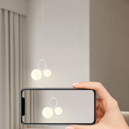 ثريات LED من الحديد الراتنجي المنحني بتصميم عصري بسيط لغرفة المعيشة 