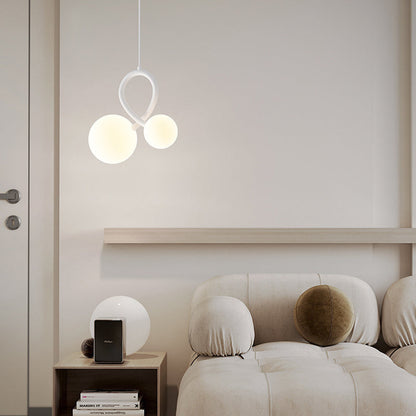 ثريات LED من الحديد الراتنجي المنحني بتصميم عصري بسيط لغرفة المعيشة 