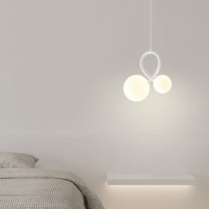 ثريات LED من الحديد الراتنجي المنحني بتصميم عصري بسيط لغرفة المعيشة 
