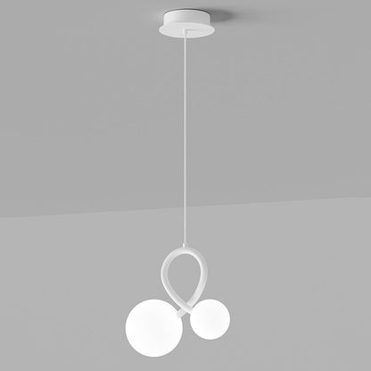 ثريات LED من الحديد الراتنجي المنحني بتصميم عصري بسيط لغرفة المعيشة 