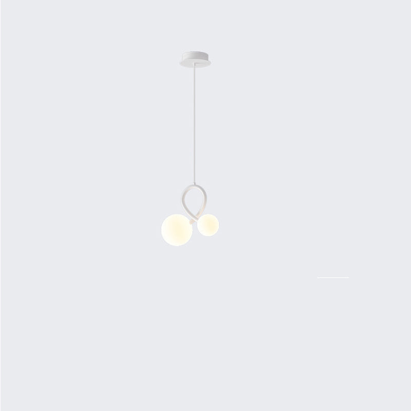 ثريات LED من الحديد الراتنجي المنحني بتصميم عصري بسيط لغرفة المعيشة 