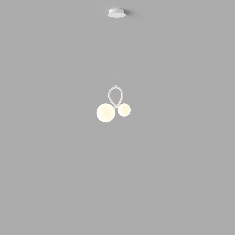 ثريات LED من الحديد الراتنجي المنحني بتصميم عصري بسيط لغرفة المعيشة 