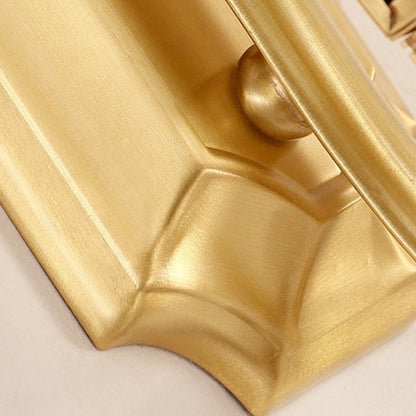 Modern Luxury Hexagonal Round Glass Copper 1/3 Light Wall Sconce Lamp For Outdoor Patio