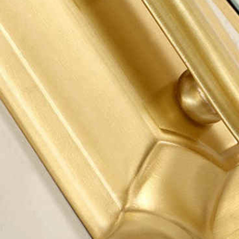 Modern Luxury Hexagonal Round Glass Copper 1/3 Light Wall Sconce Lamp For Outdoor Patio