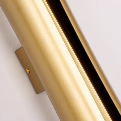 Contemporary Scandinavian Long Curved Cylinder Iron 2-Light Wall Sconce Lamp For Living Room