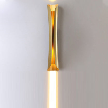Contemporary Scandinavian Long Curved Cylinder Iron 2-Light Wall Sconce Lamp For Living Room