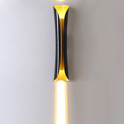Contemporary Scandinavian Long Curved Cylinder Iron 2-Light Wall Sconce Lamp For Living Room