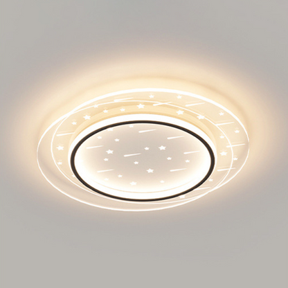 Modern Minimalist Round Square Rectangle Acrylic Aluminum Iron LED Flush Mount Ceiling Light For Living Room