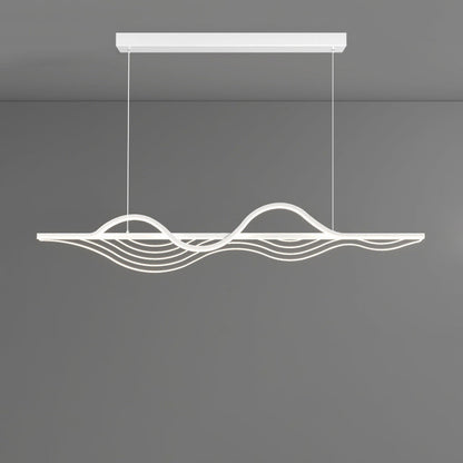 ثريا LED بتصميم جزيرة من السيليكون بتصميم عصري طويل ومنحنٍ بتصميم إبداعي لغرفة المعيشة 