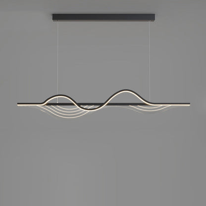 ثريا LED بتصميم جزيرة من السيليكون بتصميم عصري طويل ومنحنٍ بتصميم إبداعي لغرفة المعيشة 