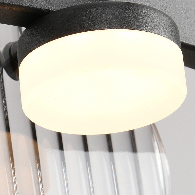 ثريا جزيرة LED مصنوعة من الحديد والألومنيوم والزجاج الأكريليكي بتصميم عصري إبداعي طويل نصف دائري لغرفة المعيشة 