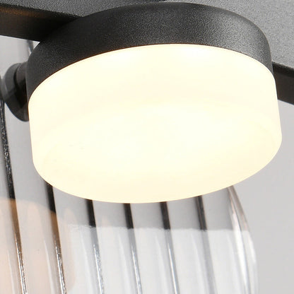 ثريا جزيرة LED مصنوعة من الحديد والألومنيوم والزجاج الأكريليكي بتصميم عصري إبداعي طويل نصف دائري لغرفة المعيشة 