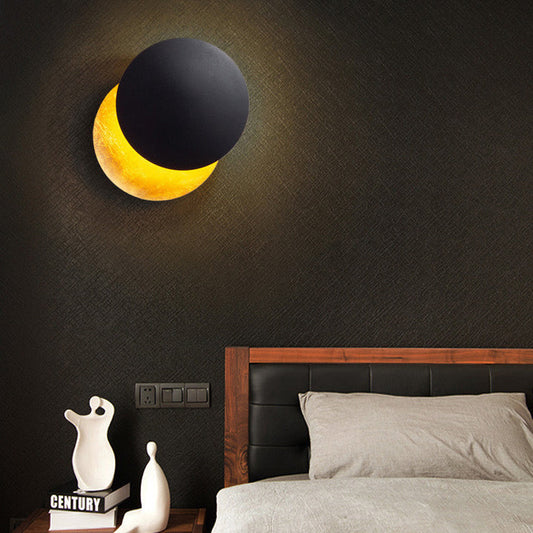 Modern Minimalist Removable Round Alloy LED Wall Sconce Lamp For Living Room