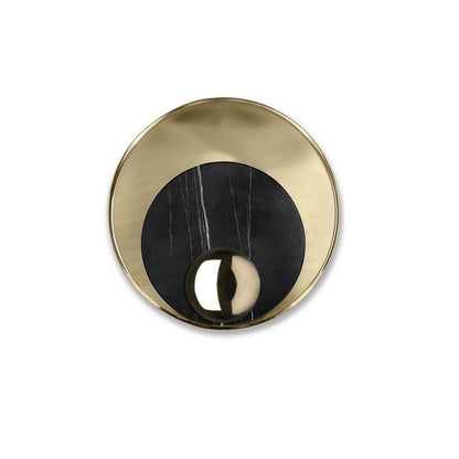 現代的なスカンジナビアの丸型金具大理石1灯壁取り付け用燭台ランプリビングルーム用