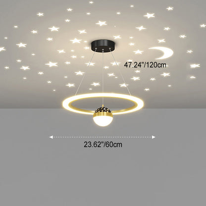 ثريا LED معاصرة بتصميم إسكندنافي دائري من الأكريليك والألومنيوم والحديد لغرفة المعيشة