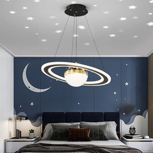 ثريا LED دائرية من الأكريليك بتصميم عصري بسيط لغرفة المعيشة