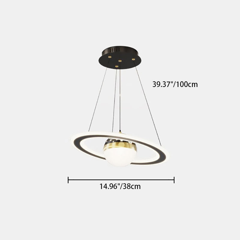 ثريا LED دائرية من الأكريليك بتصميم عصري بسيط لغرفة المعيشة