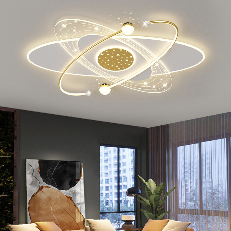 Modern Minimalist Flower Cloud Acrylic Hardware LED Flush Mount Ceiling Light For Bedroom