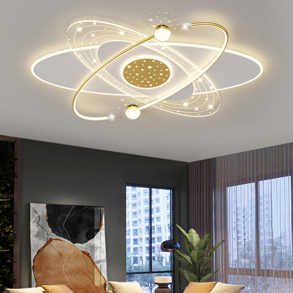 Modern Minimalist Flower Cloud Acrylic Hardware LED Flush Mount Ceiling Light For Bedroom