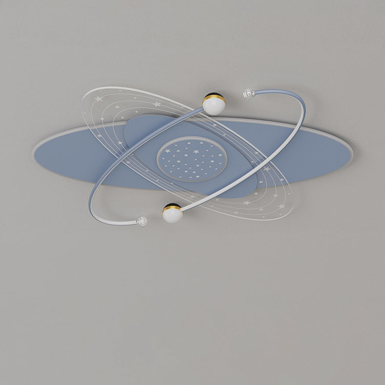 Modern Minimalist Flower Cloud Acrylic Hardware LED Flush Mount Ceiling Light For Bedroom